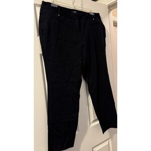 JM Collection Plus‎ Size Straight Leg  Tummy-Control Pants, Black 18W